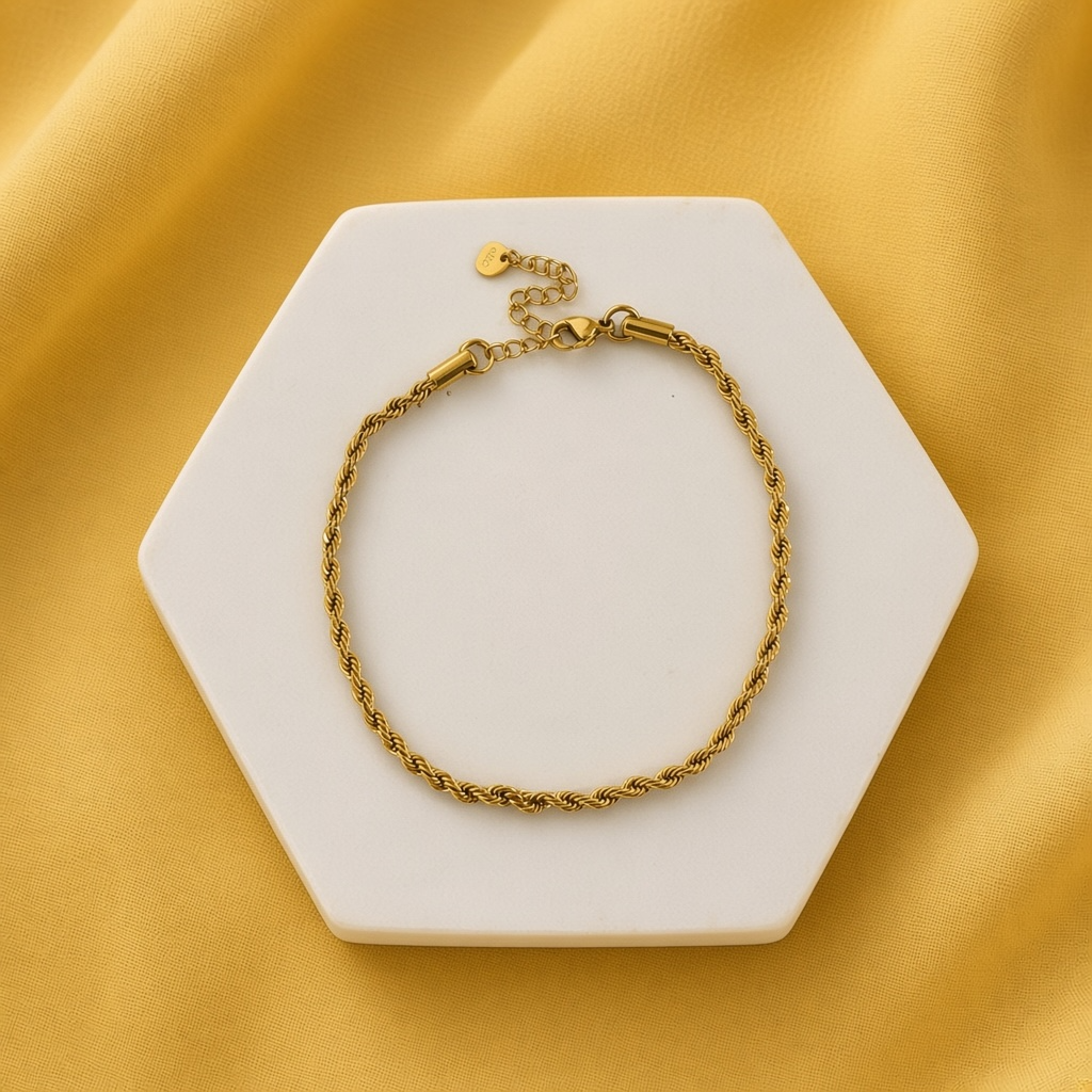 Bijou de cheville torsadé