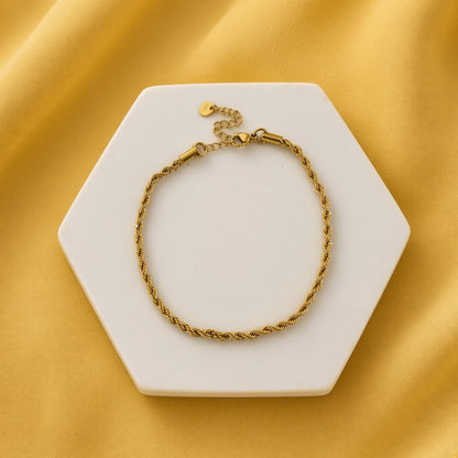 Bijou de cheville torsadé